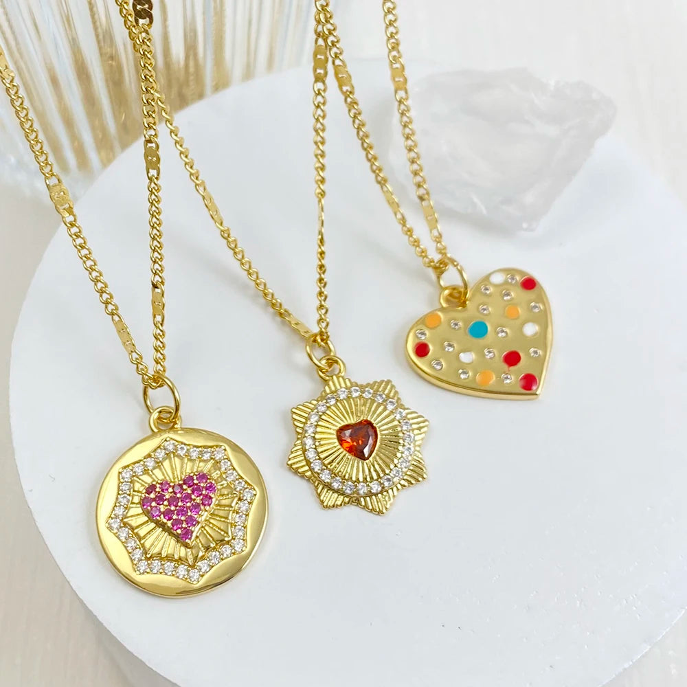 Rainbow Heart Necklace